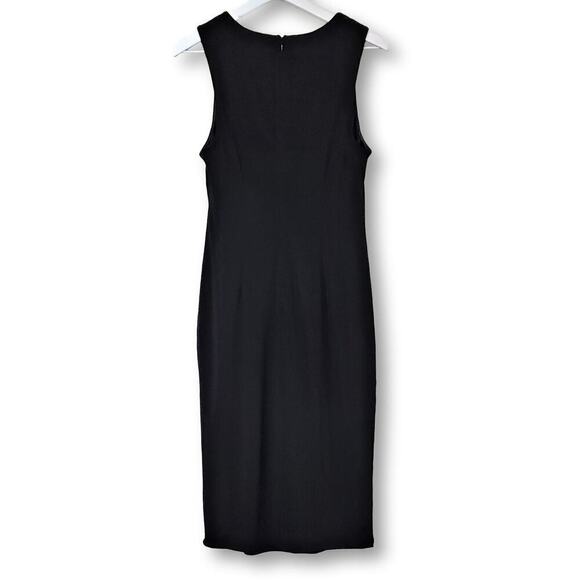 New! Carmen Marc Valvo Women's Lace up Grommet Detail Midi Dress - Picture 5 of 8